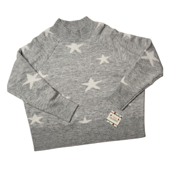 Happy Holidays XL Light Grey Sweater With Stars - Picture 3 of 7